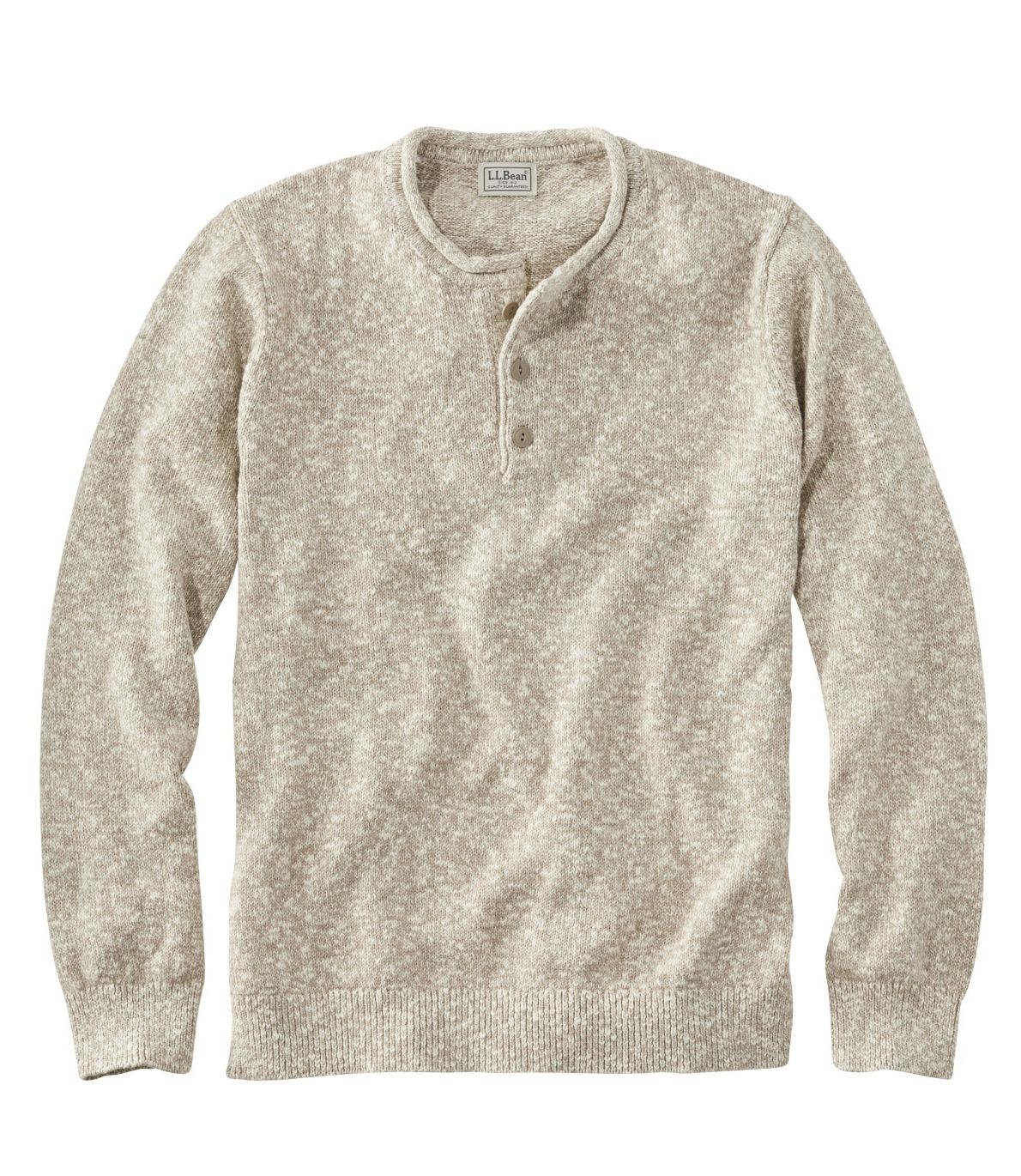 Cotton Ragg Sweater, Rollneck Henley, Slightly Fitted