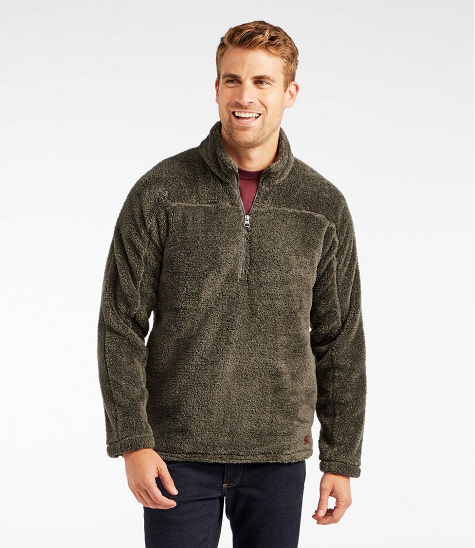 CAMELSPORTS Half Zip Pullover Men Long Sleeve Polar Fleece Pullover Jacket for Autumn and Winter Black,L