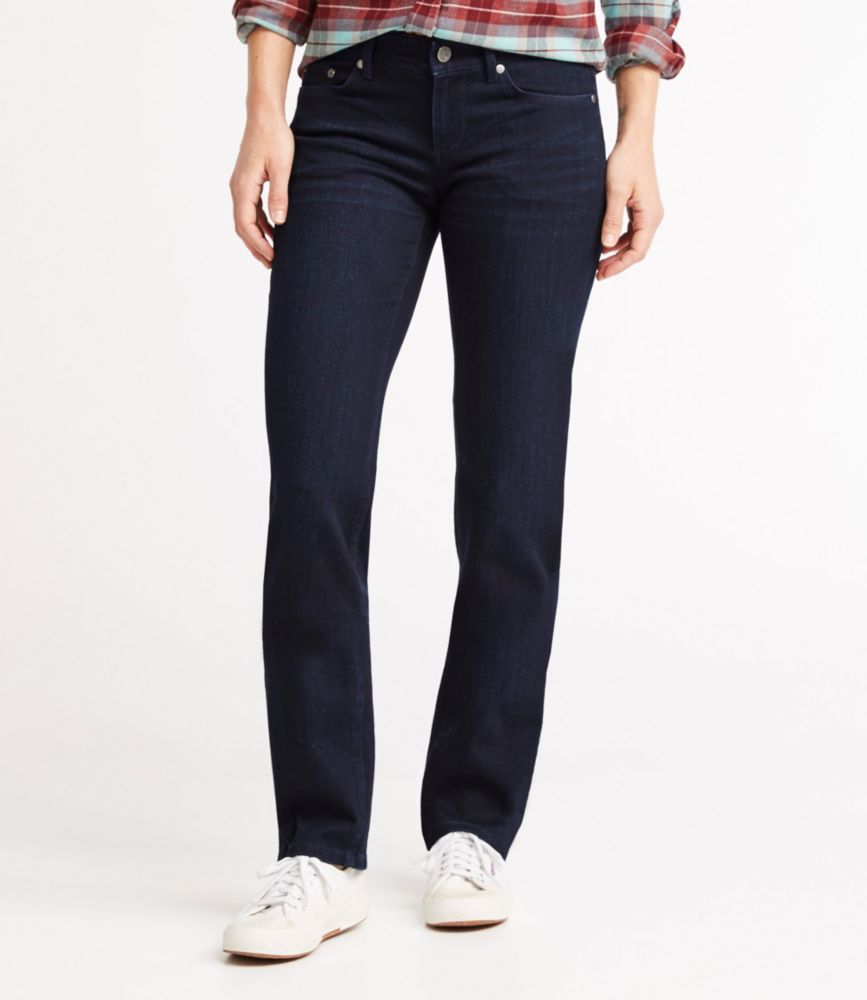 ladies straight leg stretch jeans