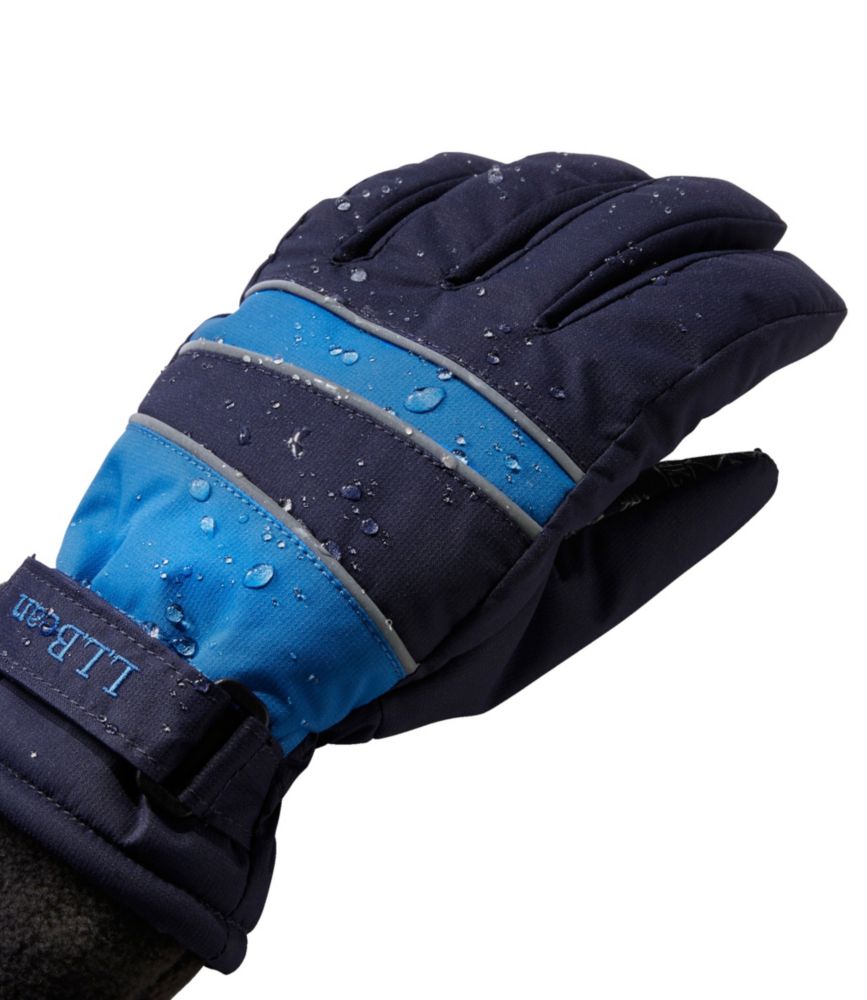 Kids' Wintry Mix Waterproof Gloves, Deepest Blue/Deep Sapphire, small image number 2