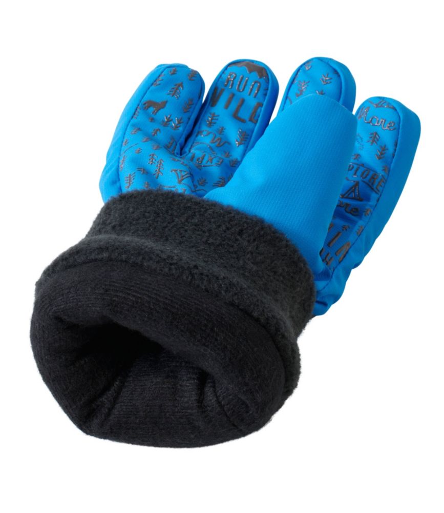 Kids' Wintry Mix Waterproof Gloves, Deepest Blue/Deep Sapphire, small image number 3