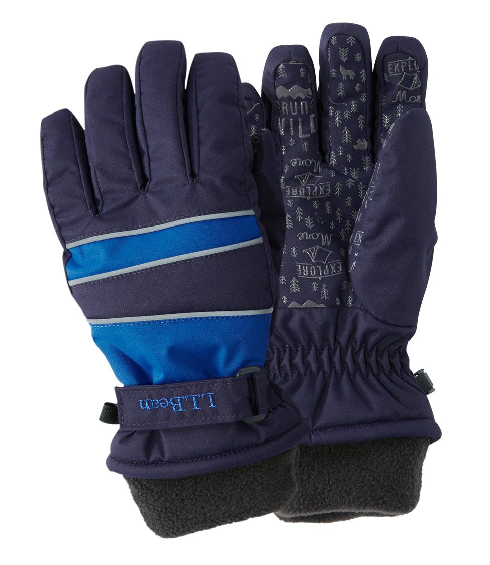 Kids' Wintry Mix Waterproof Gloves Deepest Blue/Deep Sapphire Small, Synthetic | L.L.Bean