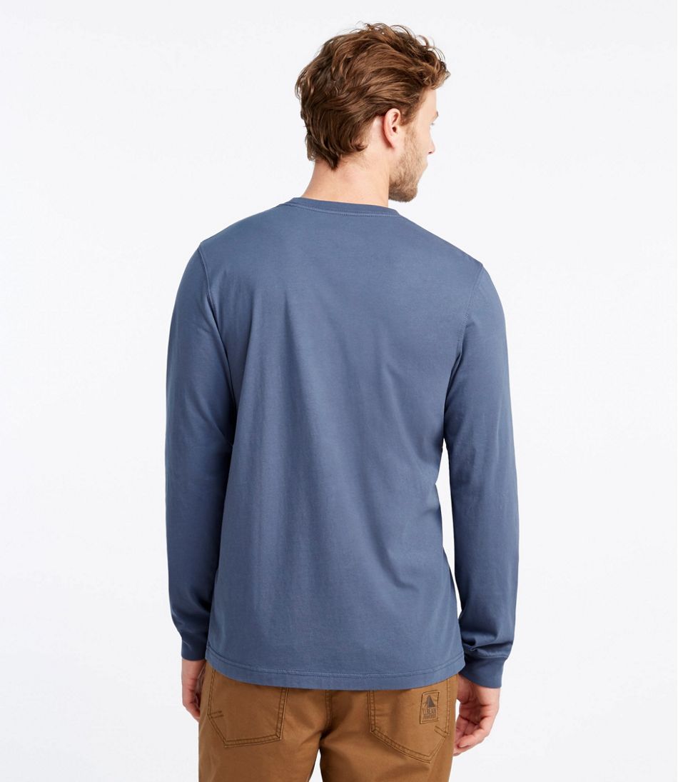 Lakewashed Garment Dyed Graphic Tee, Long-Sleeve Slightly Fitted Baxter ...