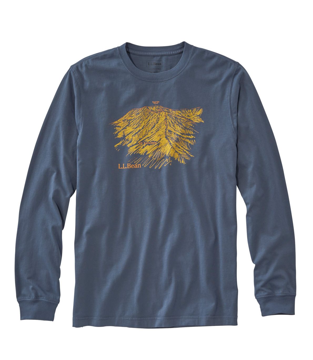Lakewashed® Garment Dyed Graphic Tee, Long-Sleeve Slightly Fitted Baxter