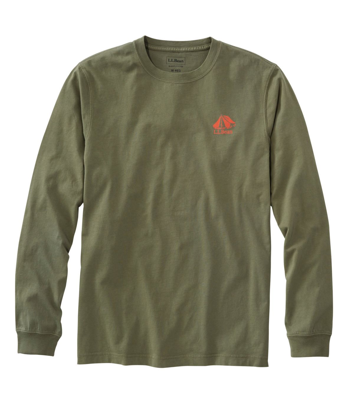 Lakewashed® Garment-Dyed Graphic Tee, Long-Sleeve Slightly Fitted Tent