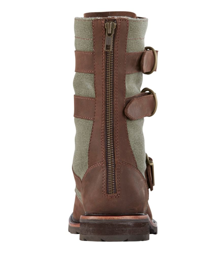 Women's Old Port Boots, Mid Leather Canvas