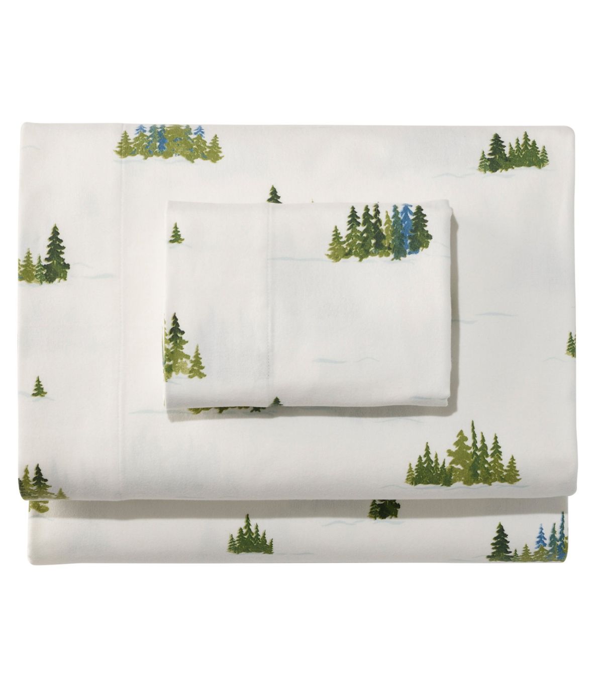 Treeline Print Flannel Sheet Collection