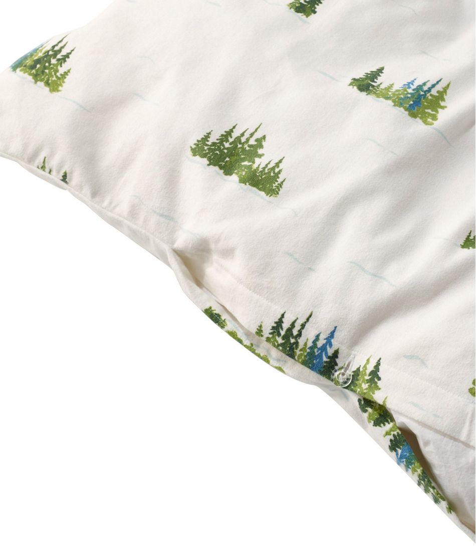 Treeline Print Flannel Comforter Cover Collection