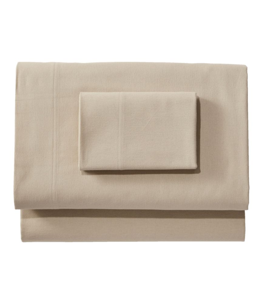 Organic Flannel Sheet Collection, Shell Khaki, small image number 1