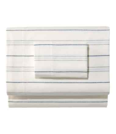 Organic Flannel Sheet Collection, Stripe