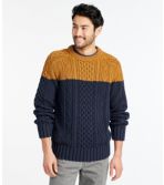 Signature Cotton Fisherman Sweater, Colorblock