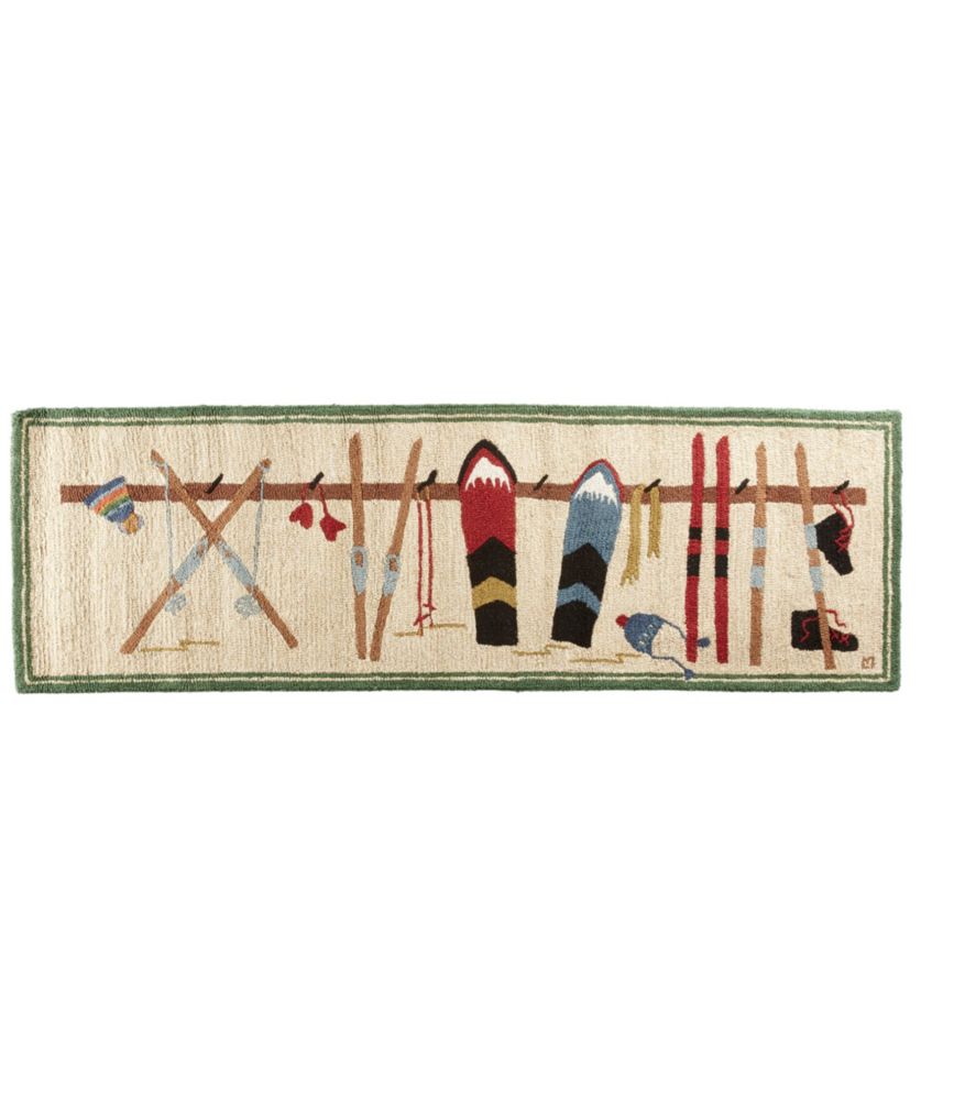Wool Hooked Runner, Ski Rack Indoor at L.L.Bean