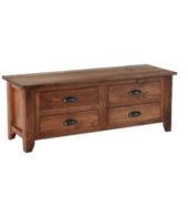 Rustic Wooden Storage Bench