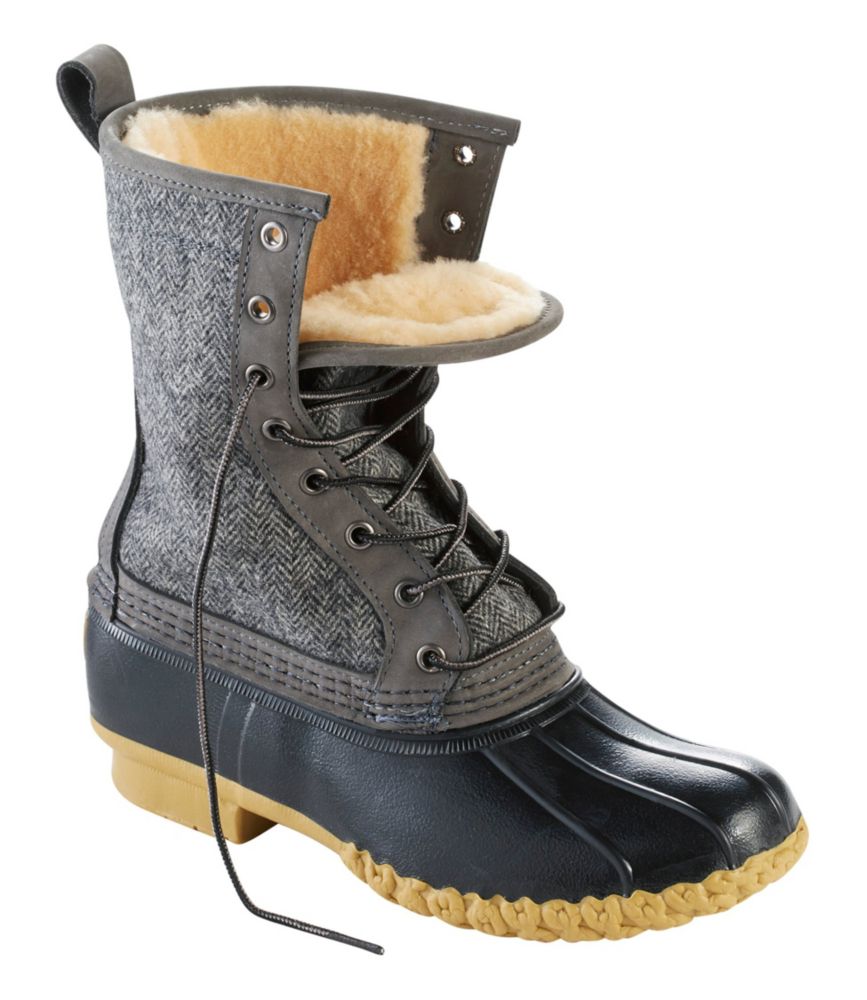 wool lined duck boots