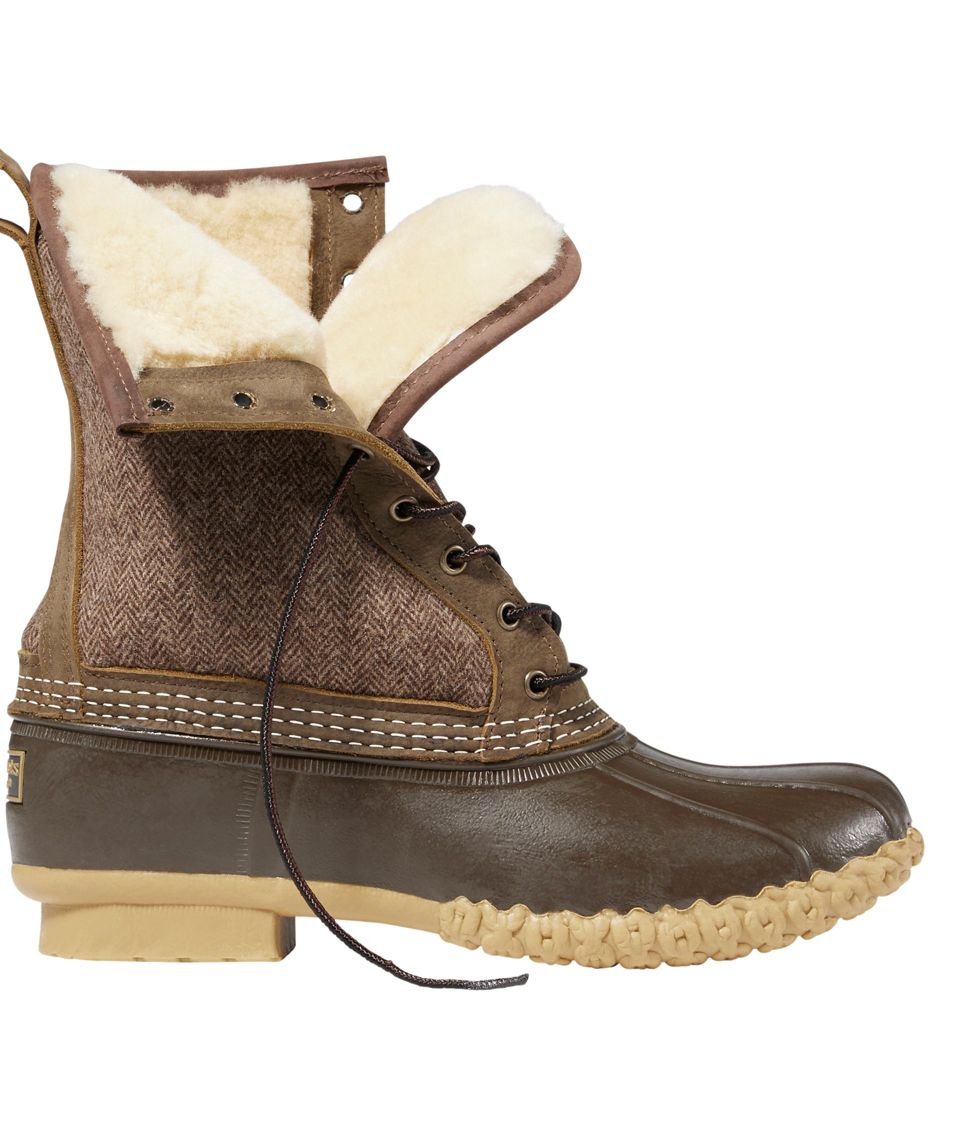 Lined 2024 bean boots