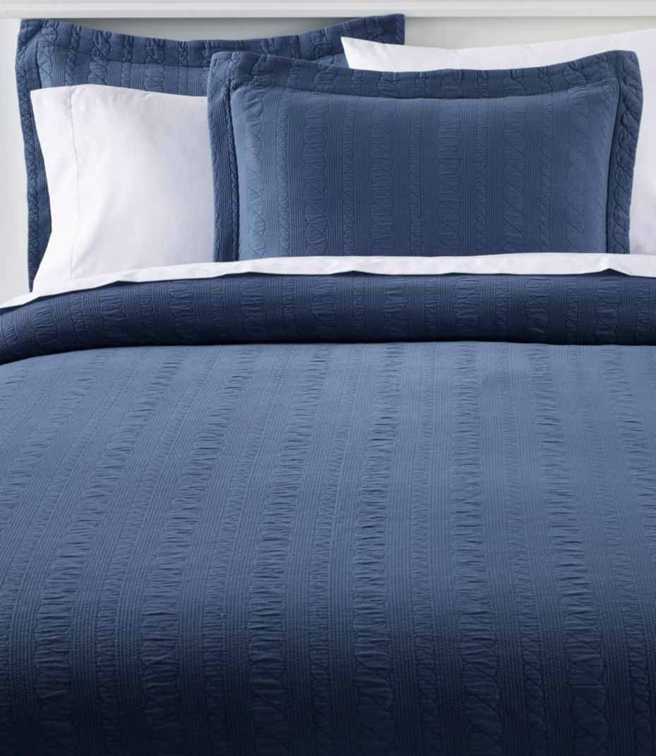 LL Bean Cable Stitched Matelasse Bedspread
