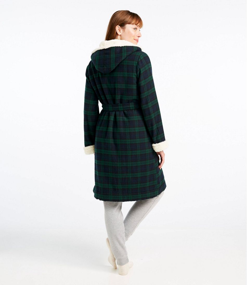 Scotch Plaid Flannel Robe, Sherpa-Lined | Sleepwear at L.L.Bean