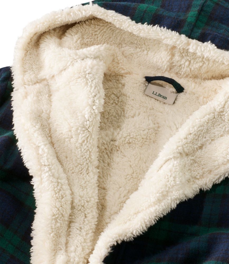 mens sherpa lined flannel robe