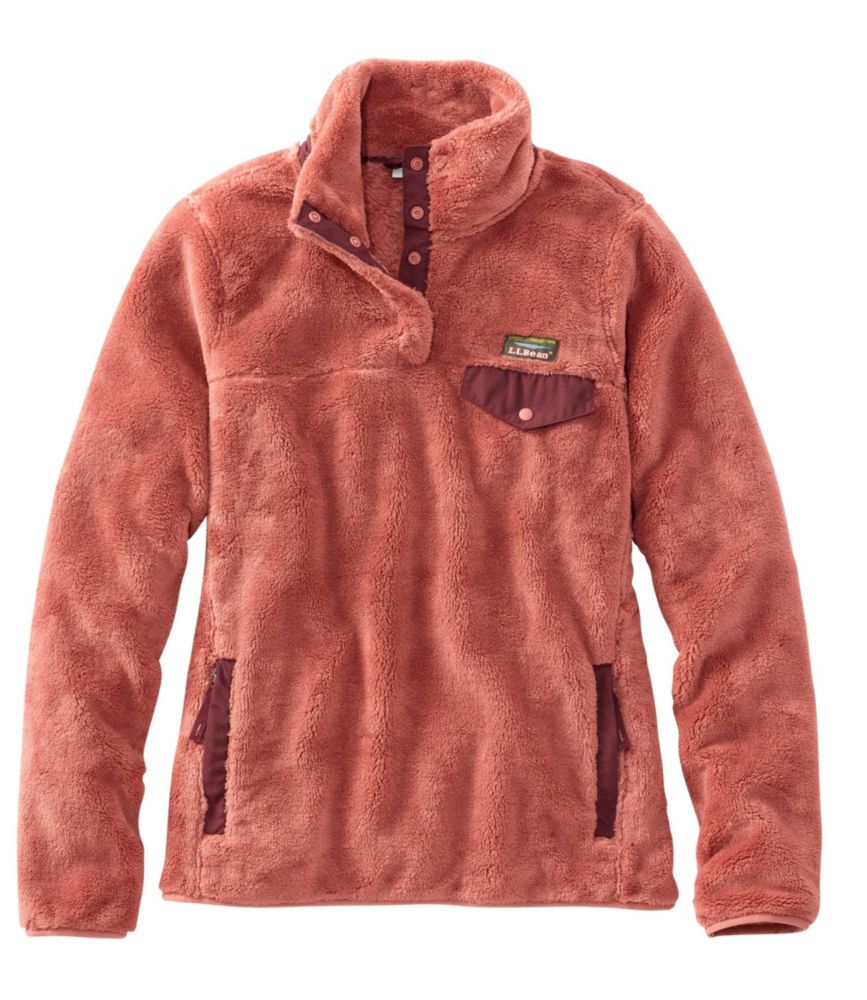 red fleece pullover women's