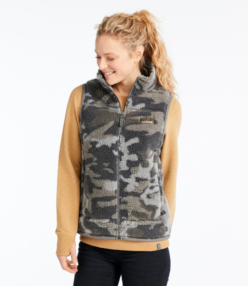 fleece camo vest