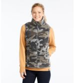 Women's Mountain Pile Fleece Vest, Camouflage