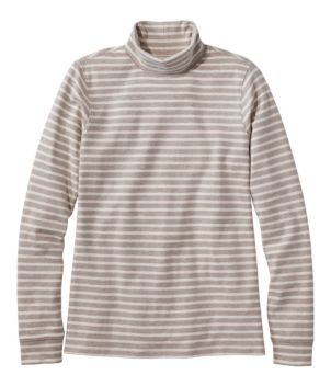 Women's L.L.Bean Interlock Turtleneck, Long-Sleeve Stripe
