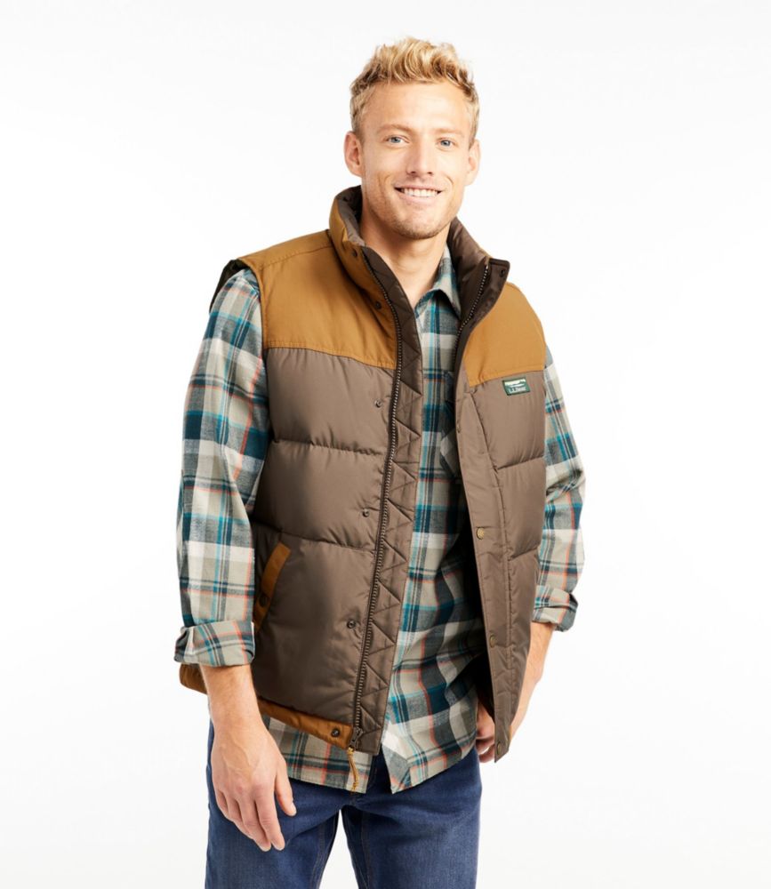 Men's Mountain Classic Down Vest, Colorblock, Dark Cinder/Saddle, small image number 2