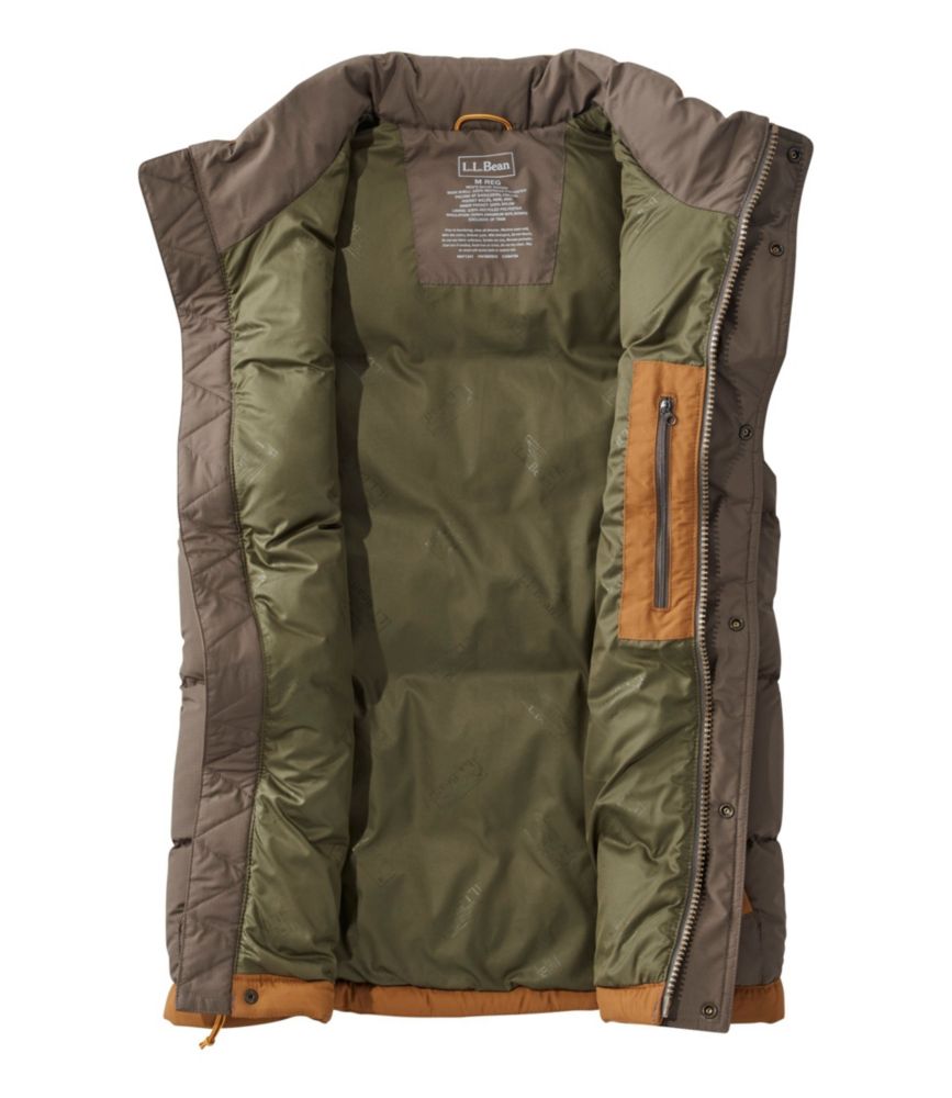 Men's Mountain Classic Down Vest, Colorblock, Dark Cinder/Saddle, small image number 6