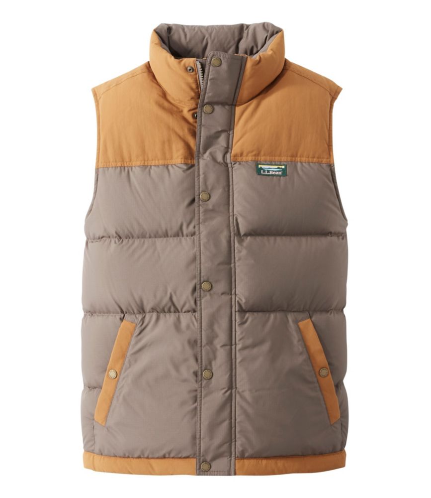 Men's Mountain Classic Down Vest, Colorblock, Dark Cinder/Saddle, small image number 1