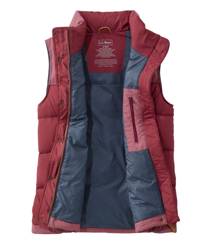 Women's Mountain Classic Down Vest, Colorblock, Burgundy/Light Rosewood, small image number 4