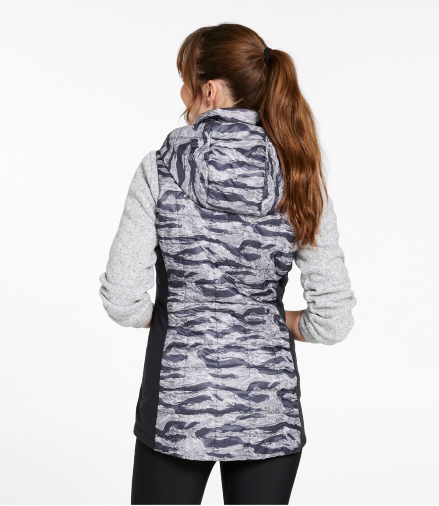 Women's PrimaLoft Packaway Long Vest, Print, Carbon Camo, small image number 4