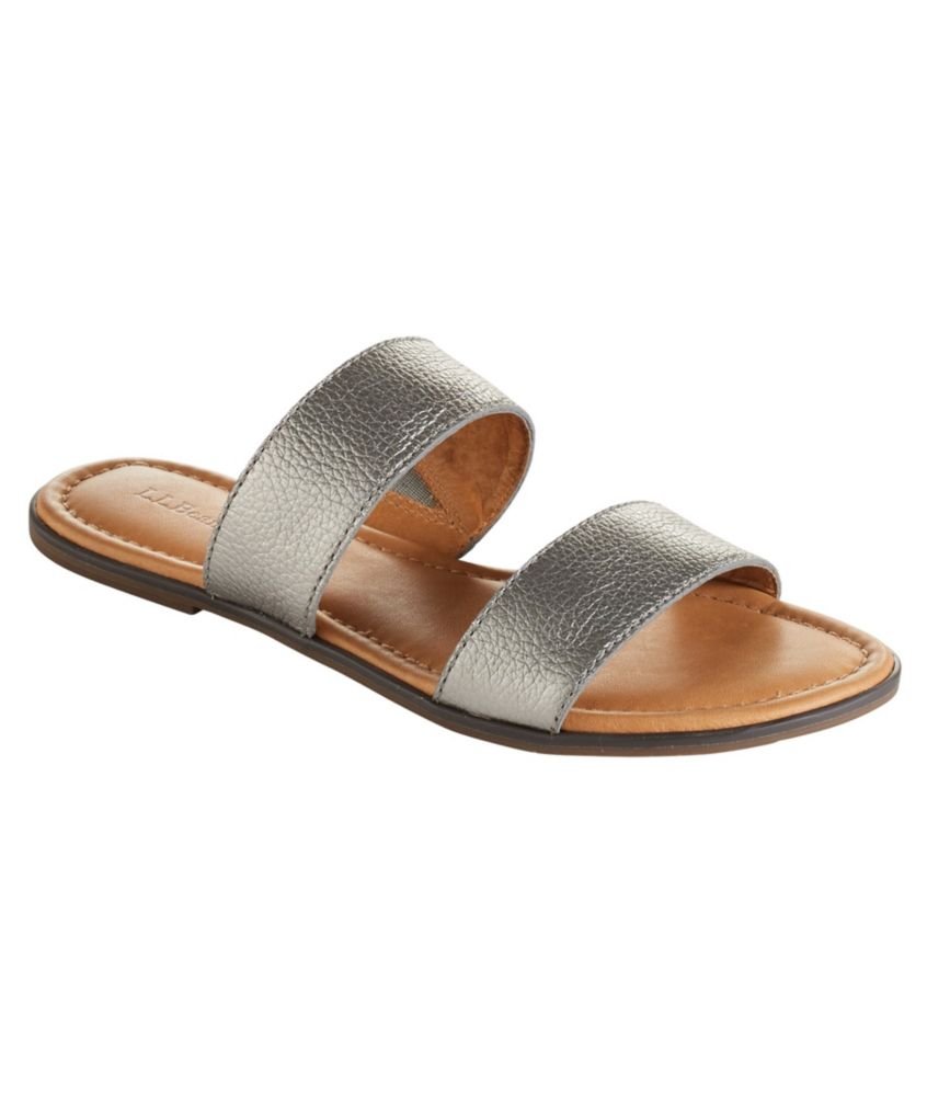 women's two strap slide sandals