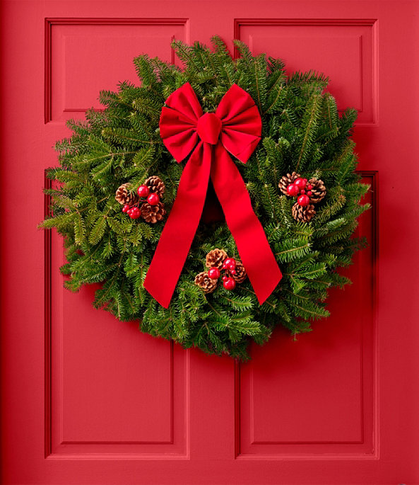 Traditional Balsam Wreath 24", One Color, large image number 1