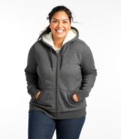 Essentials Women's Sherpa-Lined Fleece Full-Zip Hooded Jacket  (Available in Plus Size)