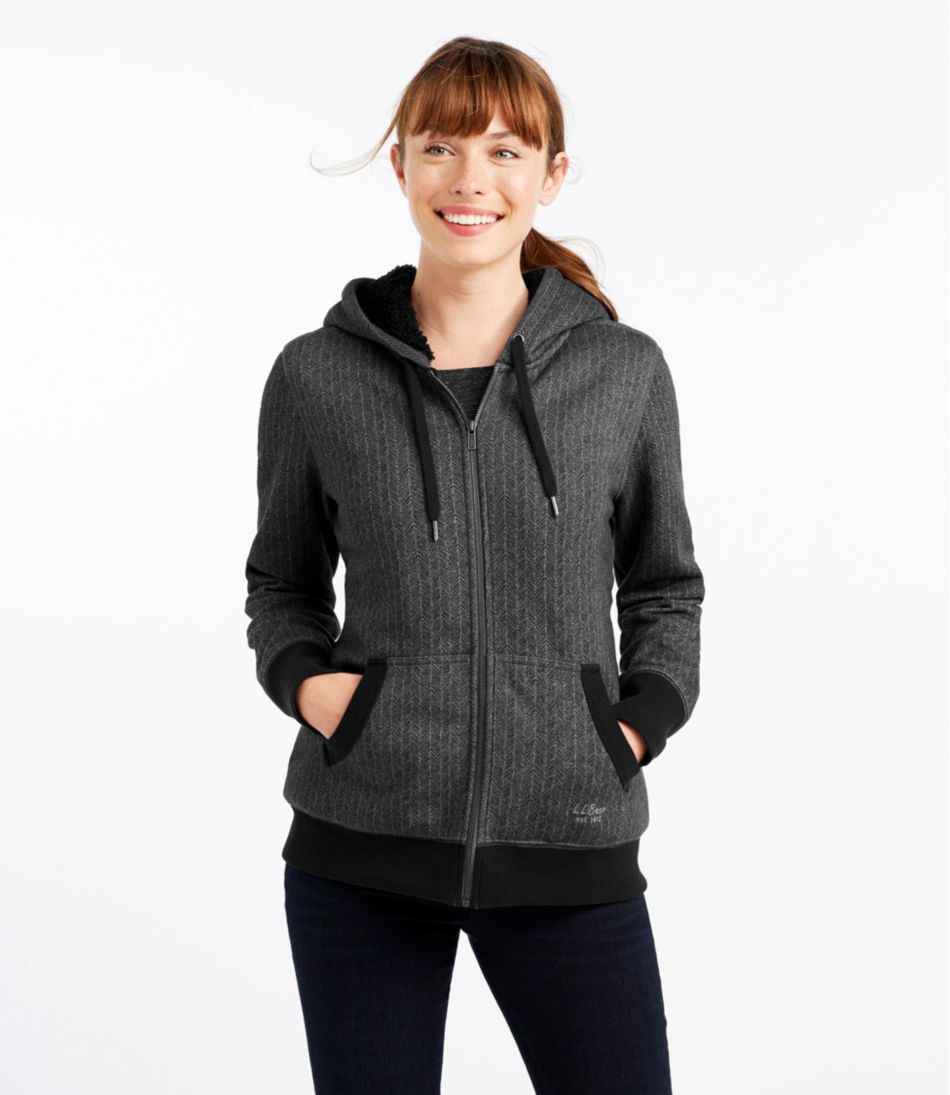 Women's Sherpa-Lined Hoodie, Print | Sweatshirts & Fleece at L.L.Bean