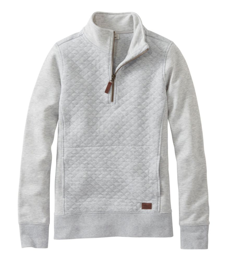 quilted quarter zip pullover