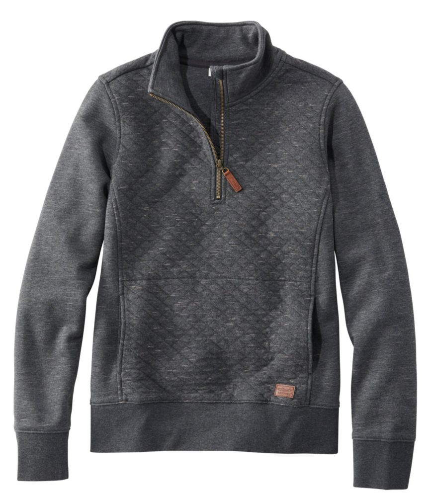 mens quilted quarter zip pullover