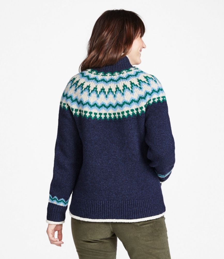 ll bean fair isle cardigan