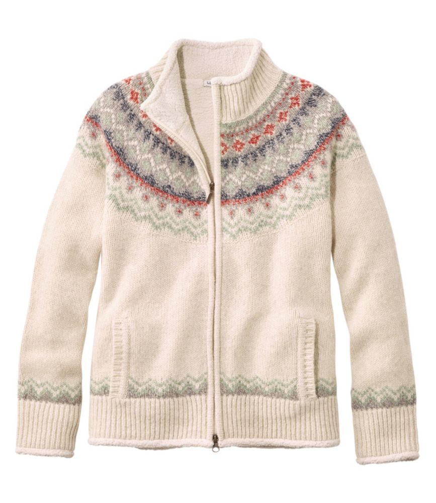 ll bean sherpa cardigan