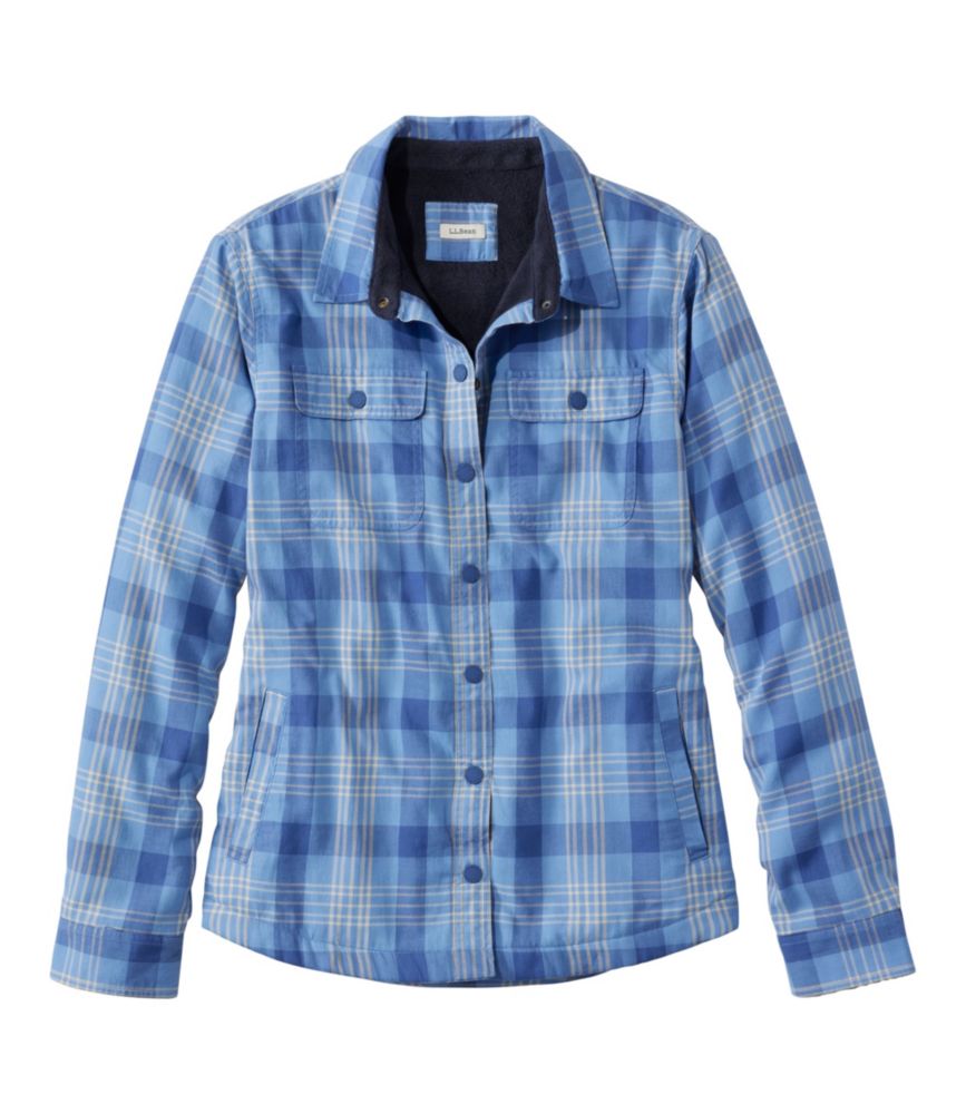 Women's Fleece-Lined Flannel Shirt, Snap-Front Plaid