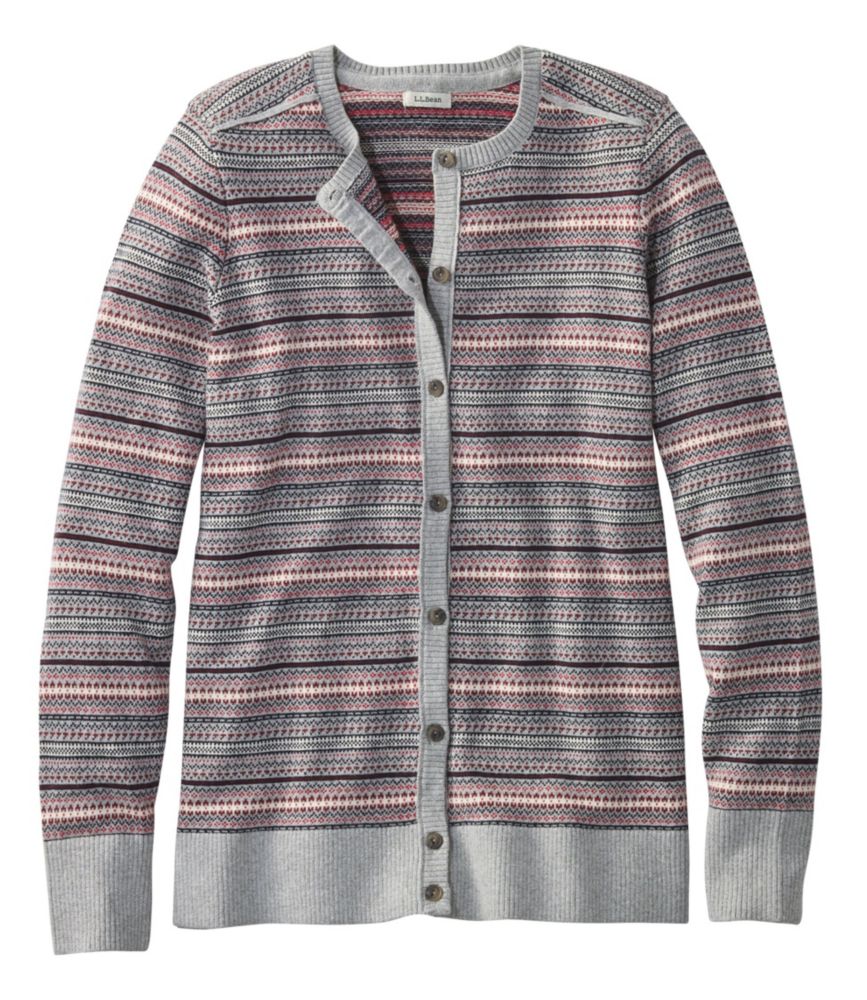 ll bean fair isle cardigan