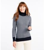 Cotton/Cashmere Sweater, Turtleneck Herringbone