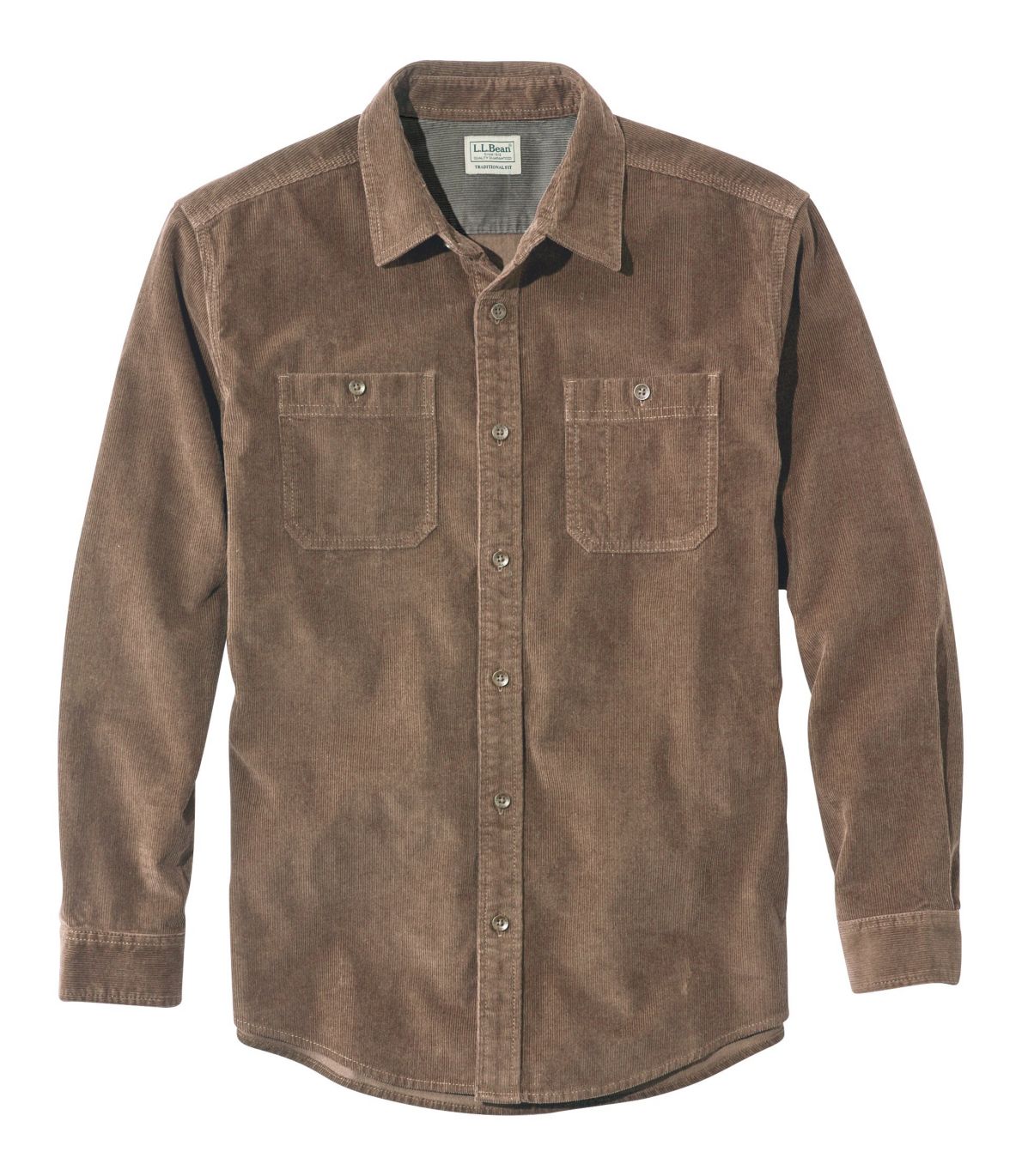 Men's Lakewashed® Corduroy Shirt, Traditional Fit Long-Sleeve