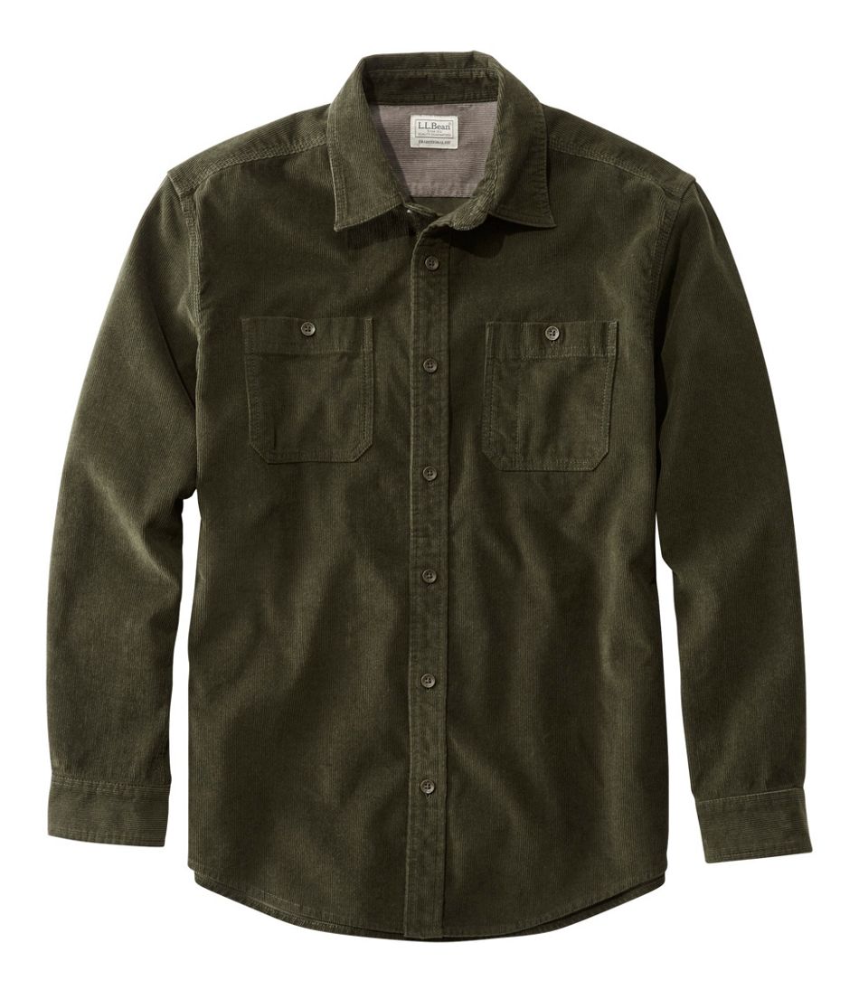 Men's Lakewashed Corduroy Shirt, Traditional Fit Long-Sleeve | Shirts ...