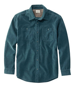 Men's Lakewashed Corduroy Shirt, Traditional Fit Long-Sleeve
