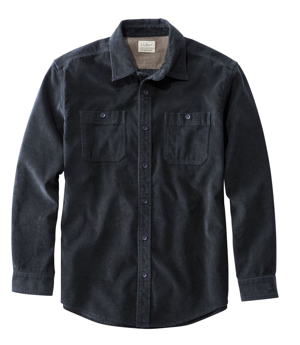 Men's Lakewashed® Corduroy Shirt, Traditional Fit Long-Sleeve