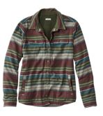 Fleece-Lined Flannel Shirt, Snap-Front Stripe