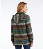 Fleece-Lined Flannel Hoodie, Stripe