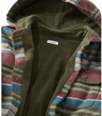 Fleece-Lined Flannel Hoodie, Stripe