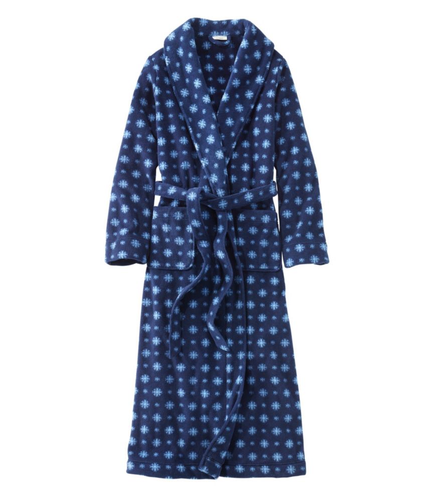 Women's Winter Fleece Robe, WrapFront Print